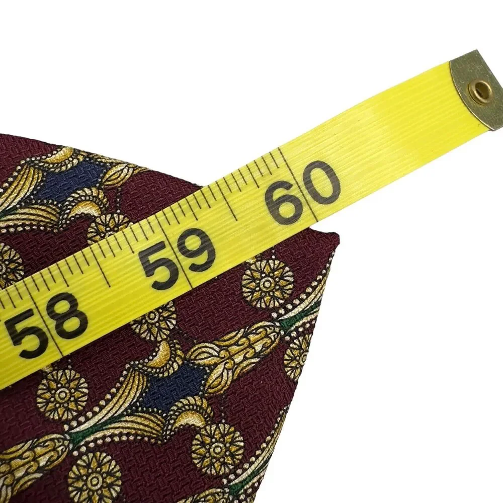 Tutto‎ Matto Mens Silk Dress Tie Made in Italy Geometric Gold Pattern 60 3.75